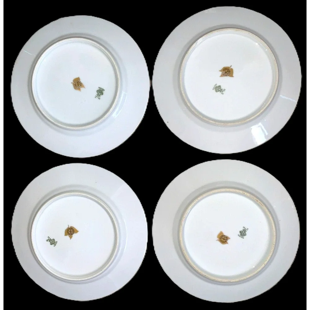 4 Antique Pickard Gold Decorated‎ MZ Austria Antique 7.75